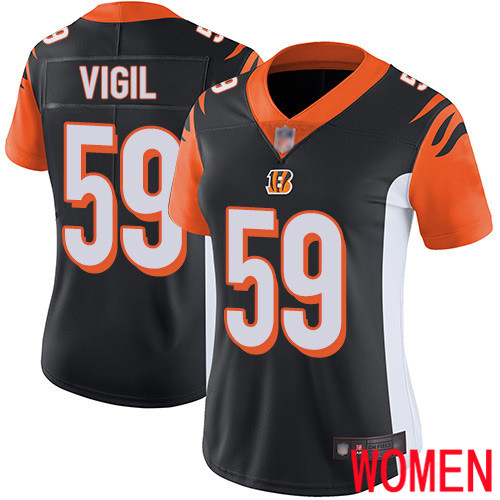 Cincinnati Bengals Limited Black Women Nick Vigil Home Jersey NFL Footballl 59 Vapor Untouchable